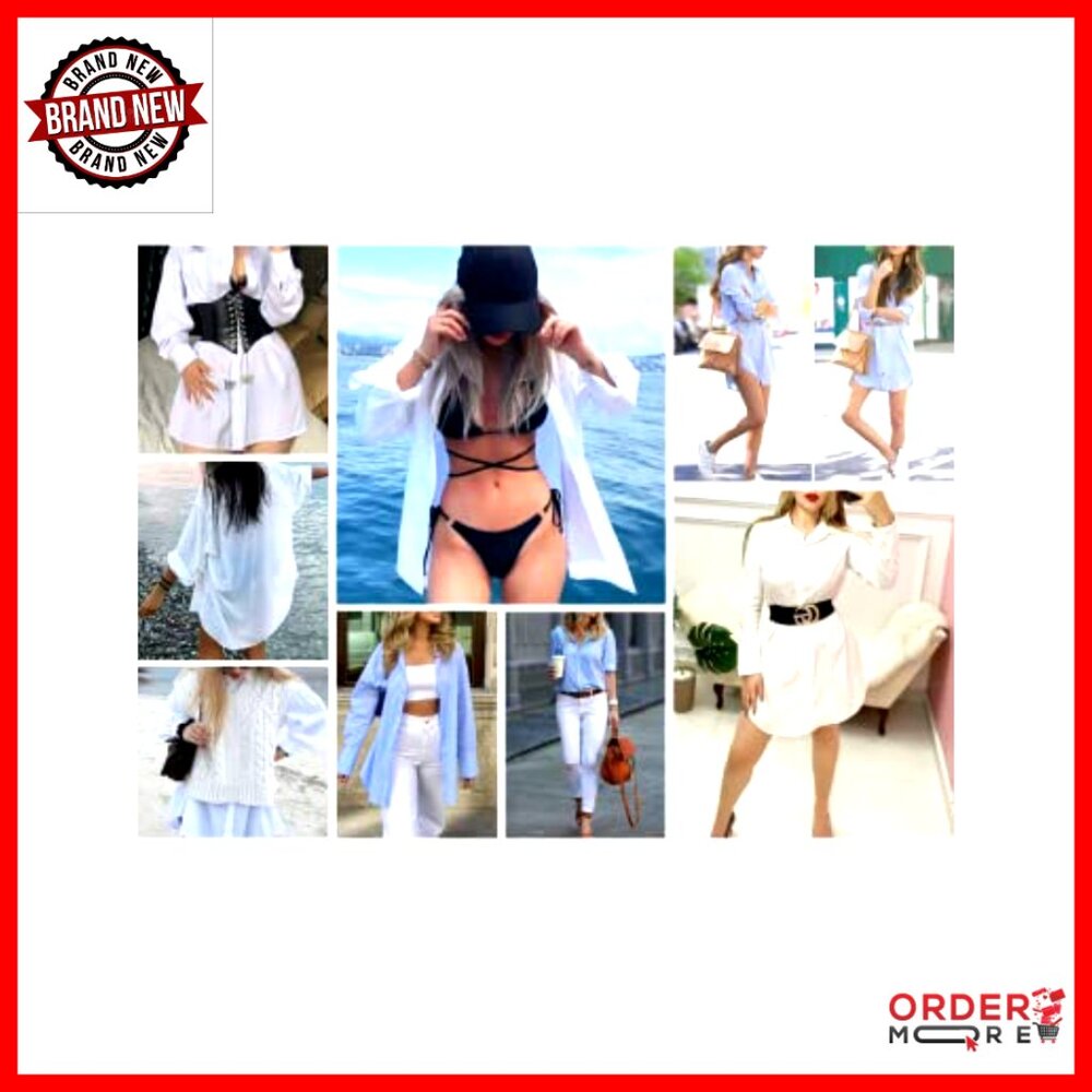 Polyester Button Down Long Sleeve Blouse With Cuf… - image 5